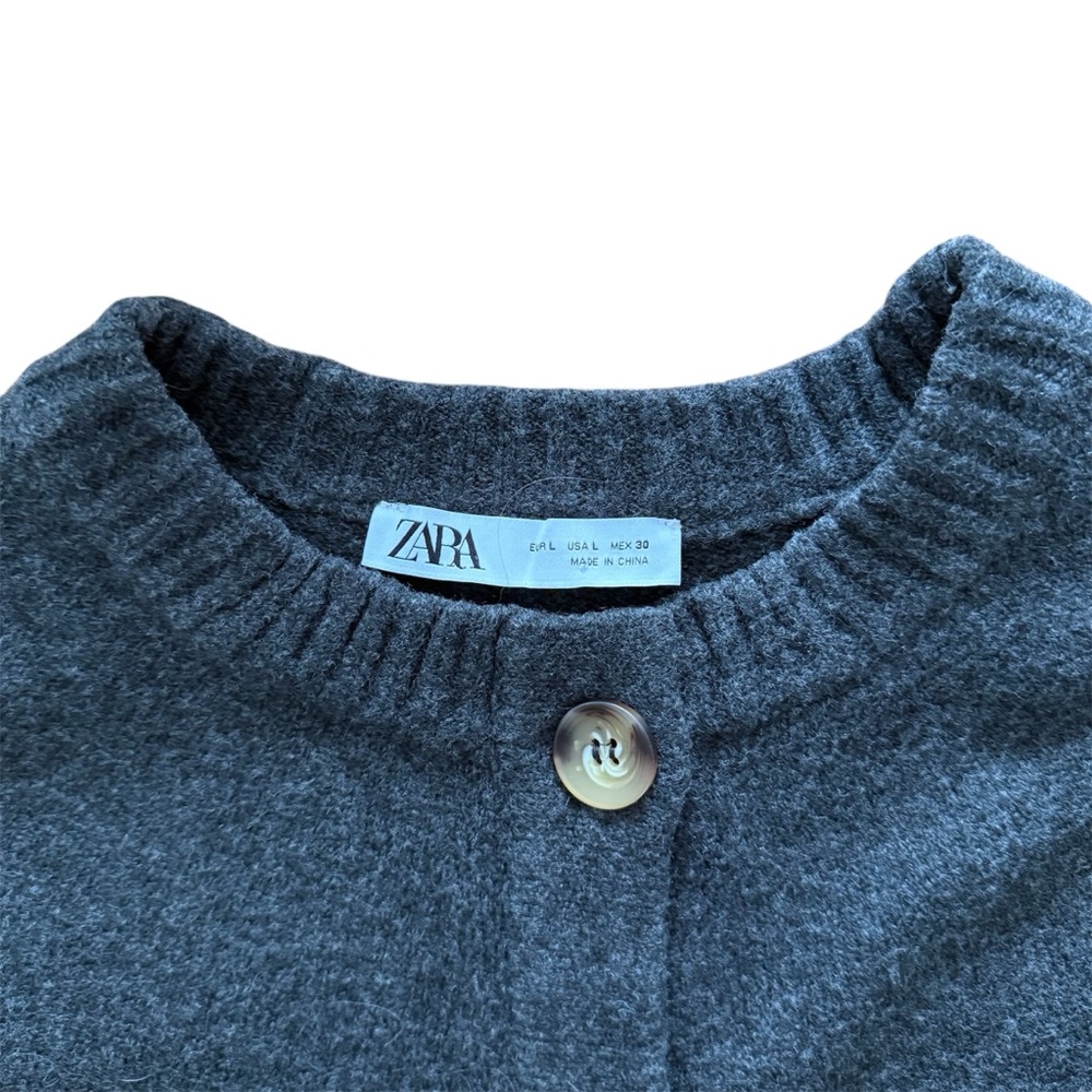 Zara Knit Cape Jacket - Large, gray - Picture 5 of 9